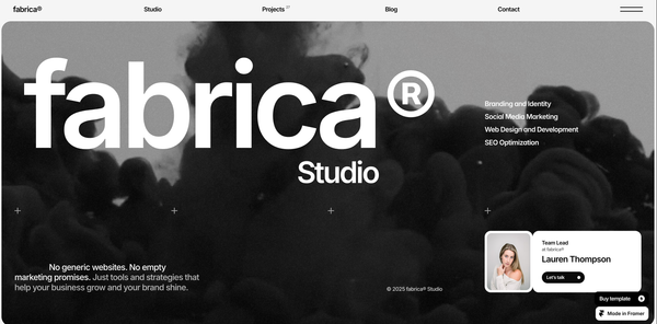 Fabric Website template - `